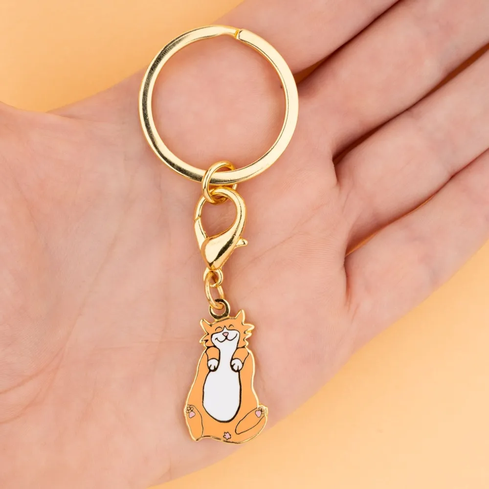Discount Porte-clé - Médaille Chat Roux Porte-clés
