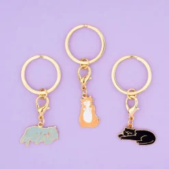 Discount Porte-clé - Médaille Chat Roux Porte-clés